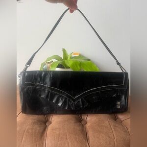 Helen Welsh Black Leather Shoulder Bag